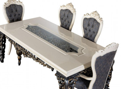 Dining room chair armchair set: 2x chairs with armrests + 2x chairs luxury armchair new